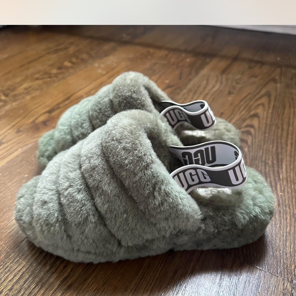 UGG Green Cozy Slide Slippers